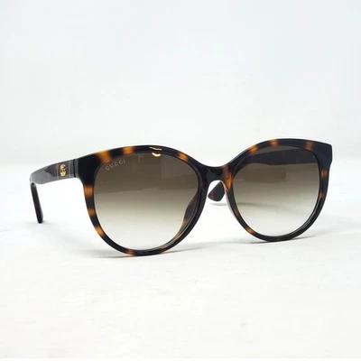 Óculos de sol Gucci Double G Marmont olho de gato gradiente Havana marrom logotipo GG0636SK  - Imagem 1 de 4