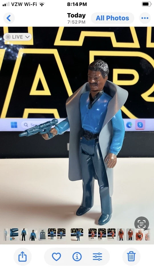 Figura de acción completa Star Wars Vintage 1980 Lando Calrissian Foto 1 de 4