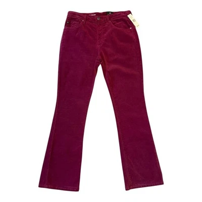 Pantalones de Pana AG Jeans The Jodi Crop tiro alto ajustados acampanados Borgoña Talla 4 Nuevos con Etiquetas Foto 1 de 4
