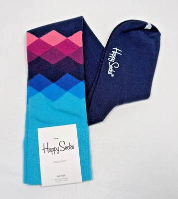 Meia Happy Socks Desbotada Diamante - Joelho Alto - NOVA - Imagem 1 de 2