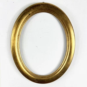 Cornice vuota ovale dorata stile antico a foglia oro per opera d'arte vintage - Picture 1 of 8