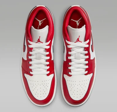 Tênis Air Jordan 1 baixo Summit branco Varsity vermelho masculino | Tamanho 7 - 15 - Imagem 1 de 4