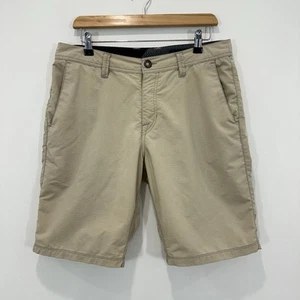 Volcom Shorts Men 30 (Actual 32 in Waist) Brown Surf & Turf 4 Way Stretch - Picture 1 of 13