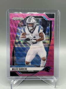 2024 Panini Prizm Miles Sanders #38 Pink Wave Prizm Panthers - Bild 1 von 2