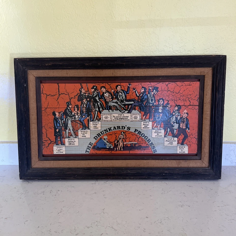 The Drunkards Progress 9 步禁止艺术复古复古酒吧装饰 Mcm 50s — 第 1/4 张图片