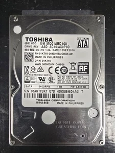 Toshiba MQ01ABD100 1TB 5400 RPM 2.5 inch Internal HDD Free Shipping - Afbeelding 1 van 1