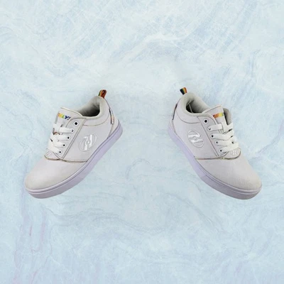 Heelys Youth Size 2 Wheeled Skate Sneakers Shoes White Rainbow  - Image 1 of 4