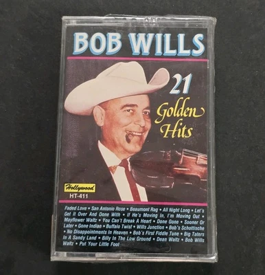 SEALED Bob Wills - 21 Golden Hits Cassette, 1989, Hollywood/IMG HT-411 Highland Foto 1 de 4
