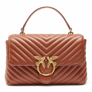 Pinko borsa love lady puff classic chevron marrone - Imagen 1 de 1