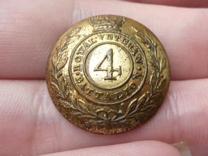 George 3rd period 4th Royal veteran battalion gilt officer button 21.8mm - Picture 1 of 2
