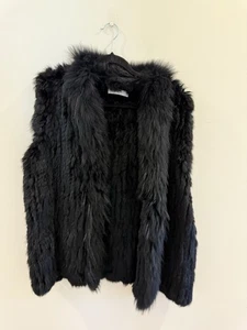 Zjoosh Black Fur Vest Size M/L - Picture 1 of 7