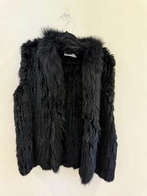 Zjoosh Black Fur Vest Size M/L - Image 1 of 4