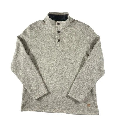 GH Bass Pullover Mens XL Gray Henley Fleece Lined Thermal Outdoor Gorpcore - Image 1 of 4