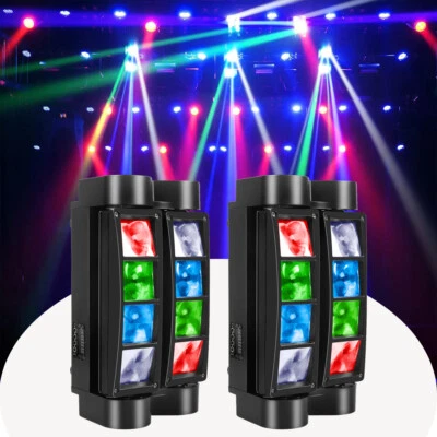 2PCS RGB 8LED Spider Moving Head Bar Light DMX Strobe Beam Stage Effect Lighting - Image 1 of 4