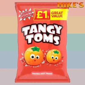 Box of 18 Packs - Golden Wonder Tangy Toms 63g - (£1 Bags) - SPECIAL OFFER - Picture 1 of 2