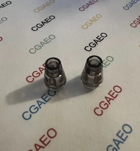 2 X Lego 4589b Cone 1 x 1 with Top Groove Trans-Brown - Imagen 1 de 1