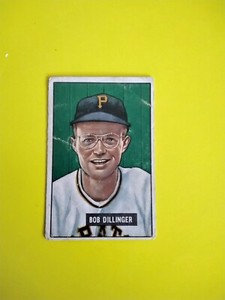 1951 Bowman Baseball Bob Dillinger #63 Pittsburgh Pirates