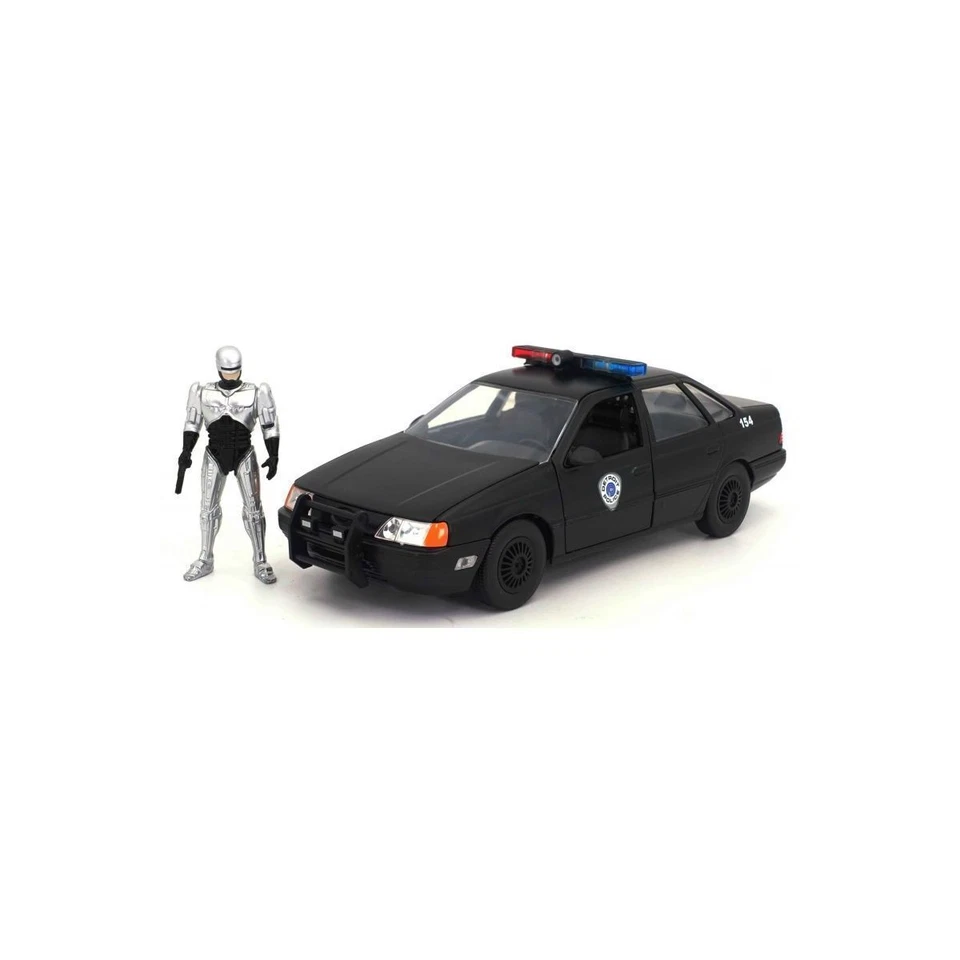 Jada Toys Ford Taurus 1:24 Véhicule Policier avec Robocop Figurine en Moulé Sous Pression - 33743
