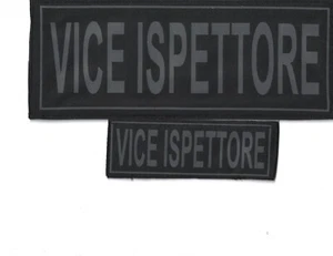 2 parches con velcro reflectante emblema parche etiqueta VICE ISPETTORE sch+azul - Imagen 1 de 4
