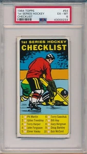 1964 TOPPS #54 1ST SERIES CHECKLIST- PSA 6 EX-MT (SVSC) - Picture 1 of 2