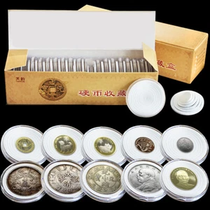 20 Stck. 46 mm Münzkapseln Halter Aufbewahrungsbox Etui Sammlung Schützen mit Dichtung - Bild 1 von 5