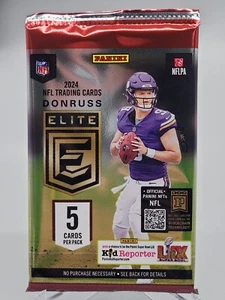 2024 DONRUSS ELITE HOBBY PACK SEALED ONE (1) SINGLE FOOTBALL CARDS NFL jayden rc - Picture 1 of 3