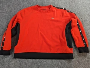 Lacoste Sweatshirt Mens 2XL Red Sport Pullover Crewneck - Picture 1 of 10