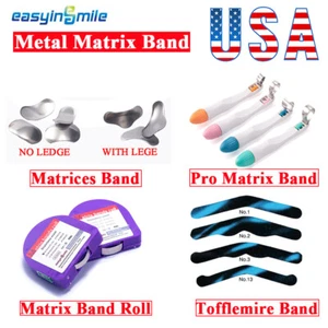  Dental Pro Matrix Bands Sectional Contoured Matrices Tofflemire Bands Stainless - Picture 1 of 30