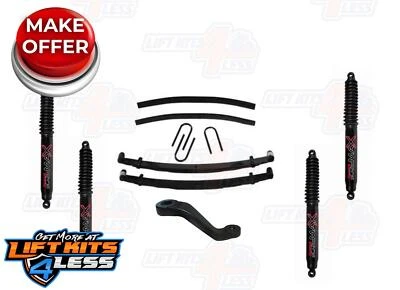 Kit de elevación Skyjacker D400CDAK-B 4" con vástagos máximos negros para camioneta Dodge W250/W350 87-93 Foto 1 de 2