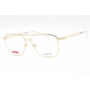 Hugo Men's Eyeglasses Gold Metal Aviator Shape Full Rim Frame HG 1145 0J5G 00 - Picture 1 of 2