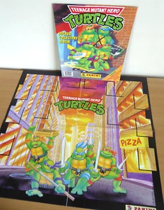 Panini Teenage Mutant Hero Turtles Sticker Book & Poster 1990 Vintage TMNT - Picture 1 of 8