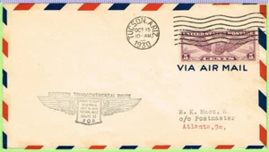 CAM 33E9 October 15 1930 Tucson AZ to Atlanta GA, Southern Air Fast Express - Picture 1 of 1