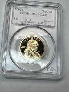 2002-S SACAGAWEA DOLLAR SAC$1 PCGS PR69 PF69 DCAM - Picture 1 of 10