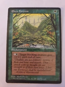 MTG Magic The Gathering Card Elven Fortress Enchantment Green Fallen Empires  - Picture 1 of 2