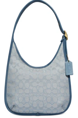 Nuevo Bolso de Hombro Coach Ergo Mediano en la Firma Jacquard Mármol Azul Azul Bolso de Mano  Foto 1 de 4