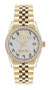 Nuevo Philipp Plein Reloj Analógico Mujer Dorado Fecha Superlativo PW2BA0223 - Imagen 1 de 5