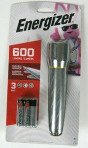 **New** Energizer Performance Metal Flashlight, 600 Lumens, Batteries Included