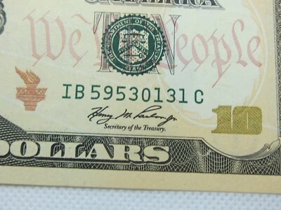 2006 $10 FRN #IB59530131C Uncirculated - Image 1 of 4