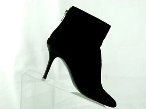 Audrey Brooke Botas de Gamuza Negras Botines Tacón Delgado Cremallera Trasera Talla 7.5M - Imagen 1 de 8