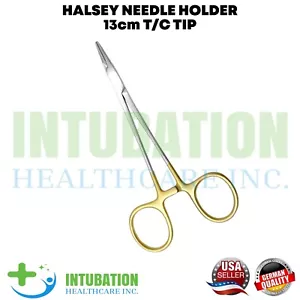 Halsey Needle Holder 13cm T/C Tip Stainless Steel Precision Suturing Instrument - Picture 1 of 2