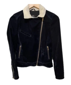 7 for All Mankind Moto Jacket Dark Blue X SMALL - Picture 1 of 2