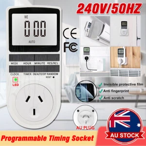 240V Digital Timer Switch Automation Socket Electric Programmable Power AU Plug - Picture 1 of 12