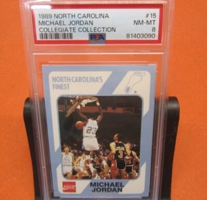 1989 North Carolina Michael Jordan COLLEGIATE COLLECTION #15 HOF PSA 8 NM - Picture 1 of 5