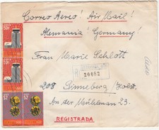 Mexico: Registered Airmail Cover with 1968 Olympic Stamps: Cuernavaca to Germany