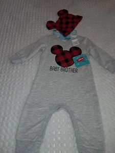 Disney Geschwister Urlaub Baby Bruder Outfit 9 Monate grau - Bild 1 von 6