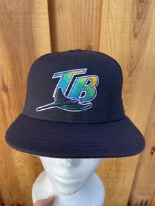 VINTAGE 90's NEW ERA TAMPA BAY RAYS PRO MODEL 5950 DIAMOND 7 HAT DEADSTOCK - Picture 1 of 7