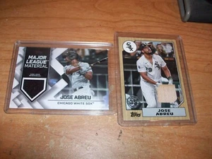 (2) 2022 Topps Baseball Jose Abreu Jersey and Bat Cards Chicago White Sox - Photo 1/2