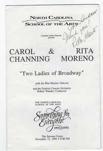 RITA MORENO SIGNIERTES PROGRAMM THE STEVENS CENTER 1993 KOSTENLOSER USA-VERSAND - Bild 1 von 2