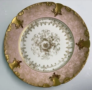 EIN Vintage GDA Limoges Frankreich Gerard Dufraisseix Abt Pinkgold 8,5"" Teller - Bild 1 von 16