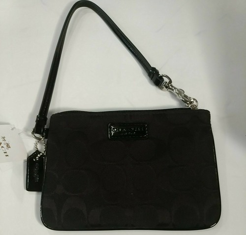 Bracciale piccolo COACH firmato nero nuovo con etichetta (C8d)